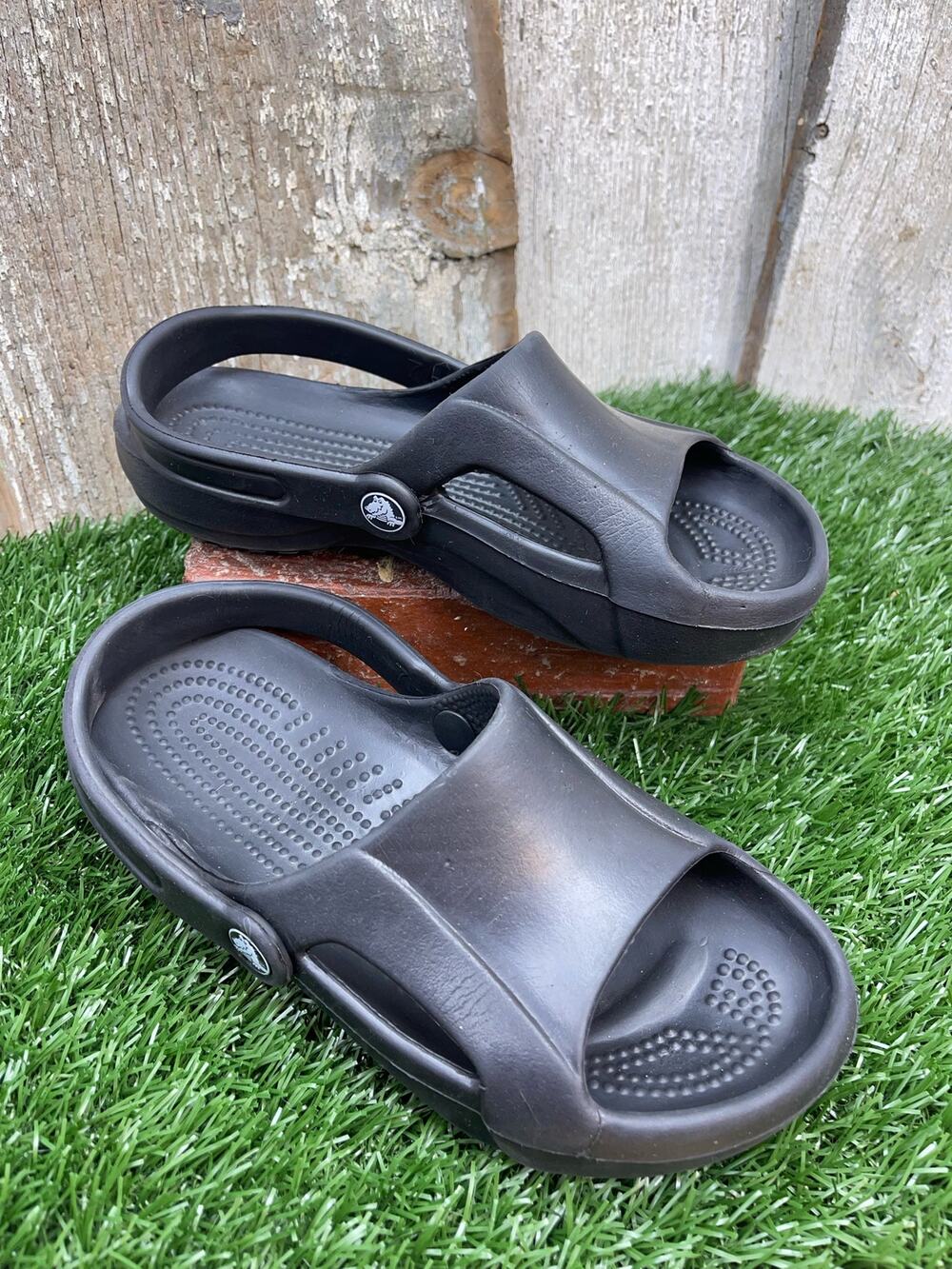 CROCS Black Sandals Sling Back Open Toe Women's 7 Sandals